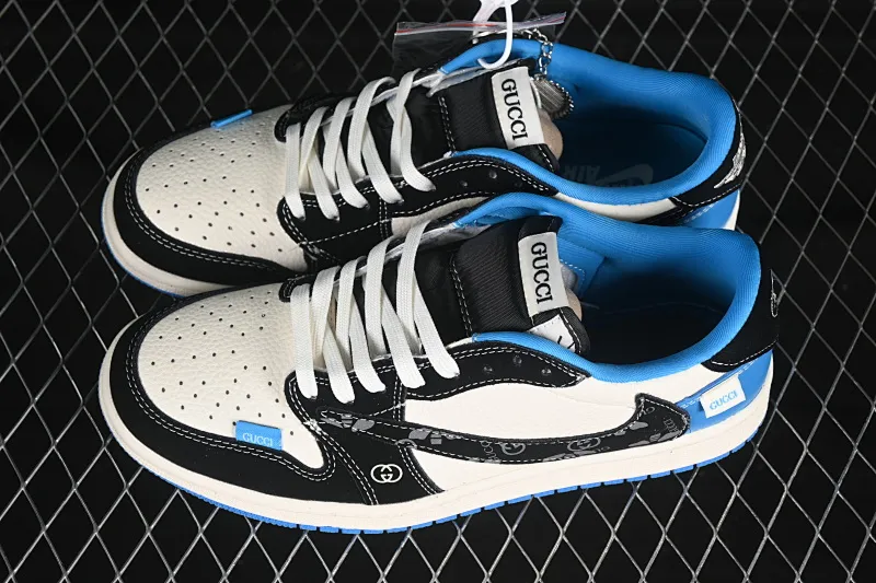 All categories Air Jordan Jordan series basketball shoes Air Jordan 1 Low High-end customized low-top sneakers Travis Scott x Fragment Design x Air Jordan 1 Low OG SP AJ1 Gucci joint blue and black flower hook low-top cultural casual sneakers XS2024-037